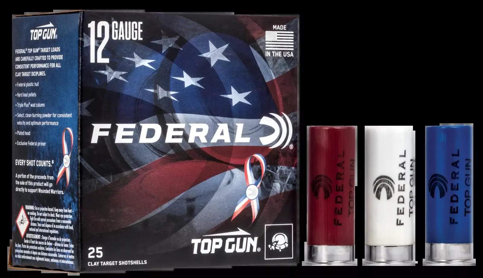 Federal 12GA 2 3/4" 1 1/8OZ 8 USA 250TH 25RD/BX 10 BX/CS