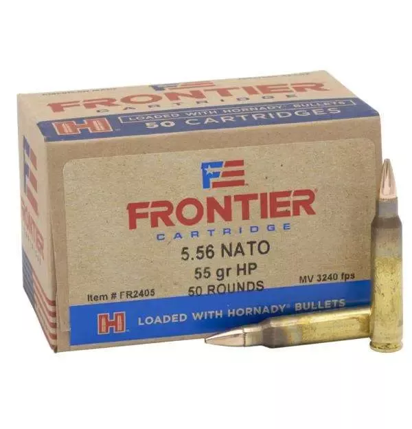 Frontier 5.56 NATO 55 GR Hollow Point Match™ (50 - Oriented) 50RD/BX 10BX/CS