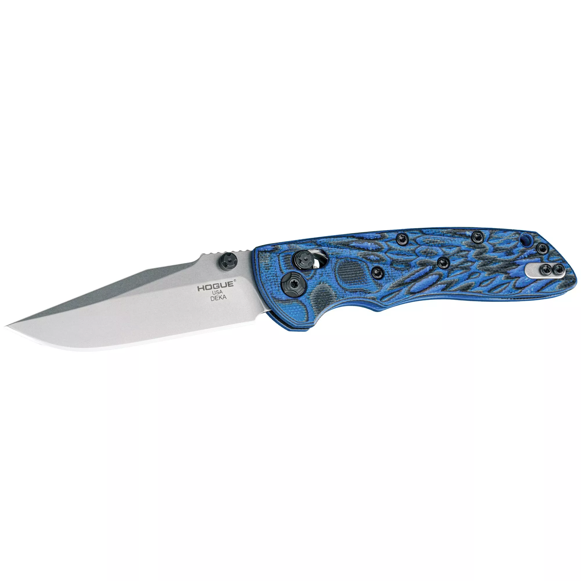 Hogue Deka 3.25" Clp Tmb G10 Blu Lv