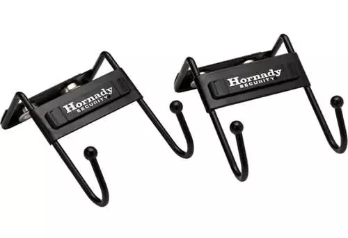 Hornady Magnetic Safe Hooks (2 Pack) – Black Metal Wall Hooks with 35 lbs Capacity