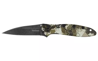 Kershaw Leek 3" Kings Camo Blkwash
