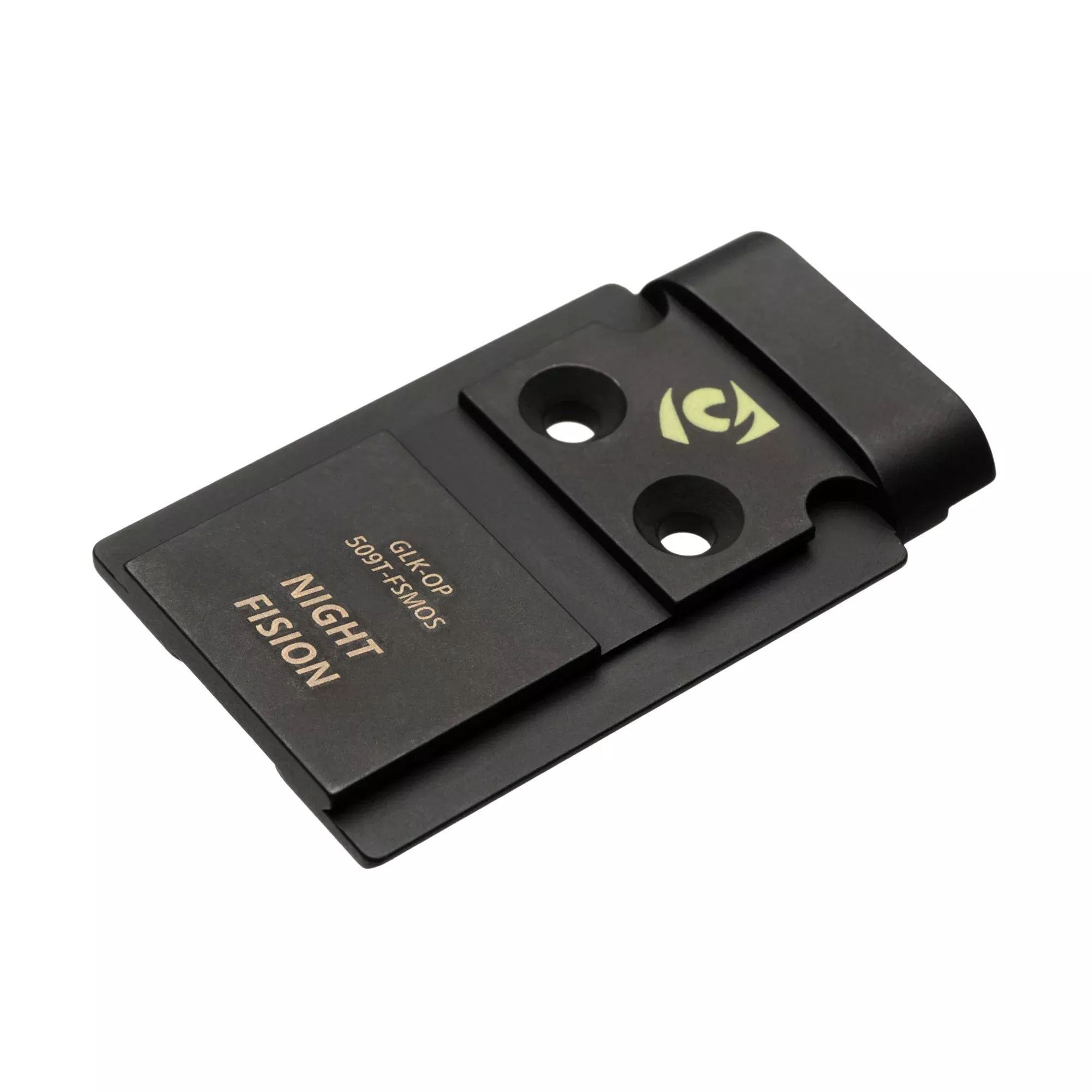 Night Fision Pistol Optic Plate, Fits Full Size Glock MOS Holosun 509T, Black