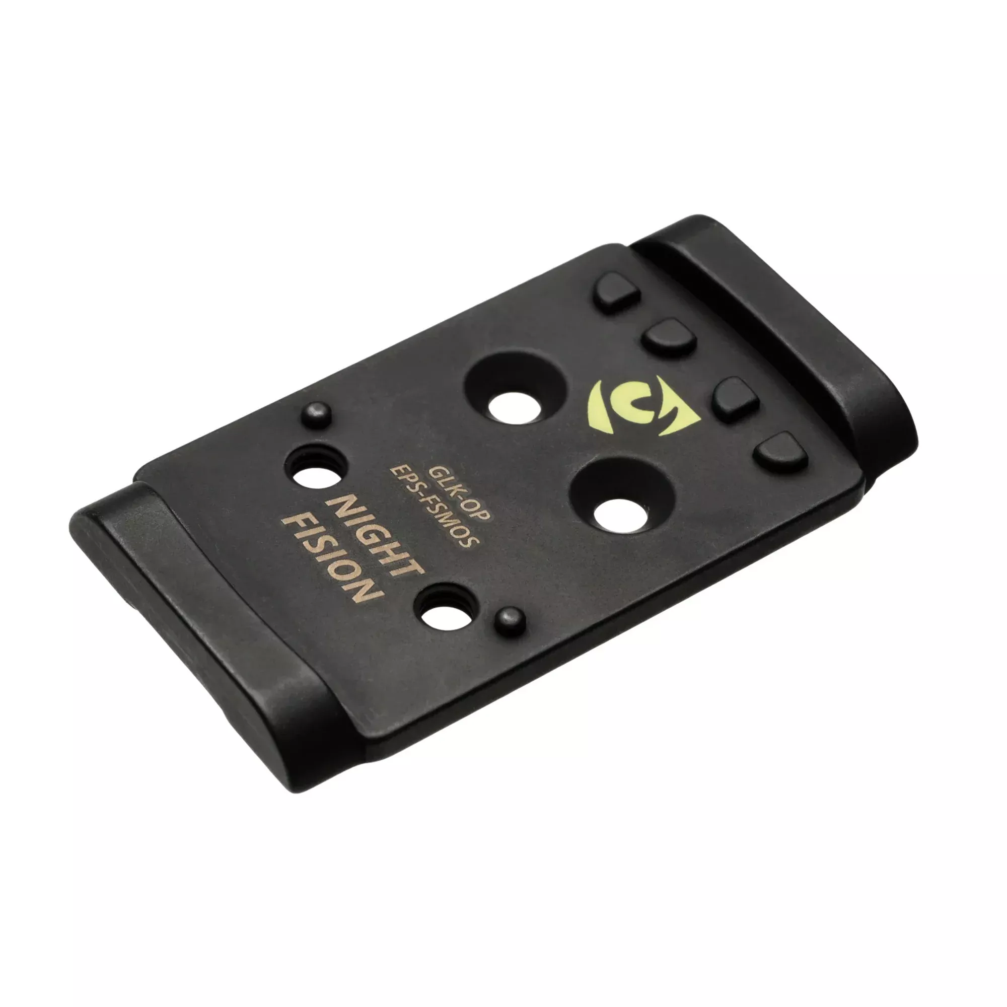 Night Fision Pistol Optic Plate, Fits Full Size Glock MOS Holosun Eps, Black