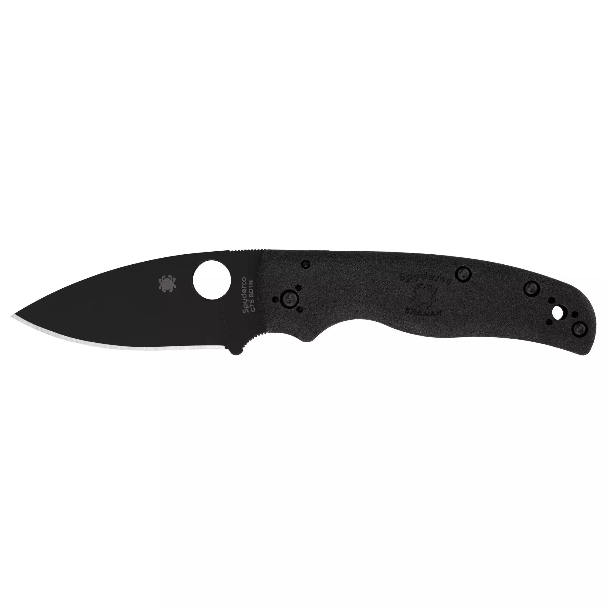 Spyderco Shaman Lw 3.58 Black Plain
