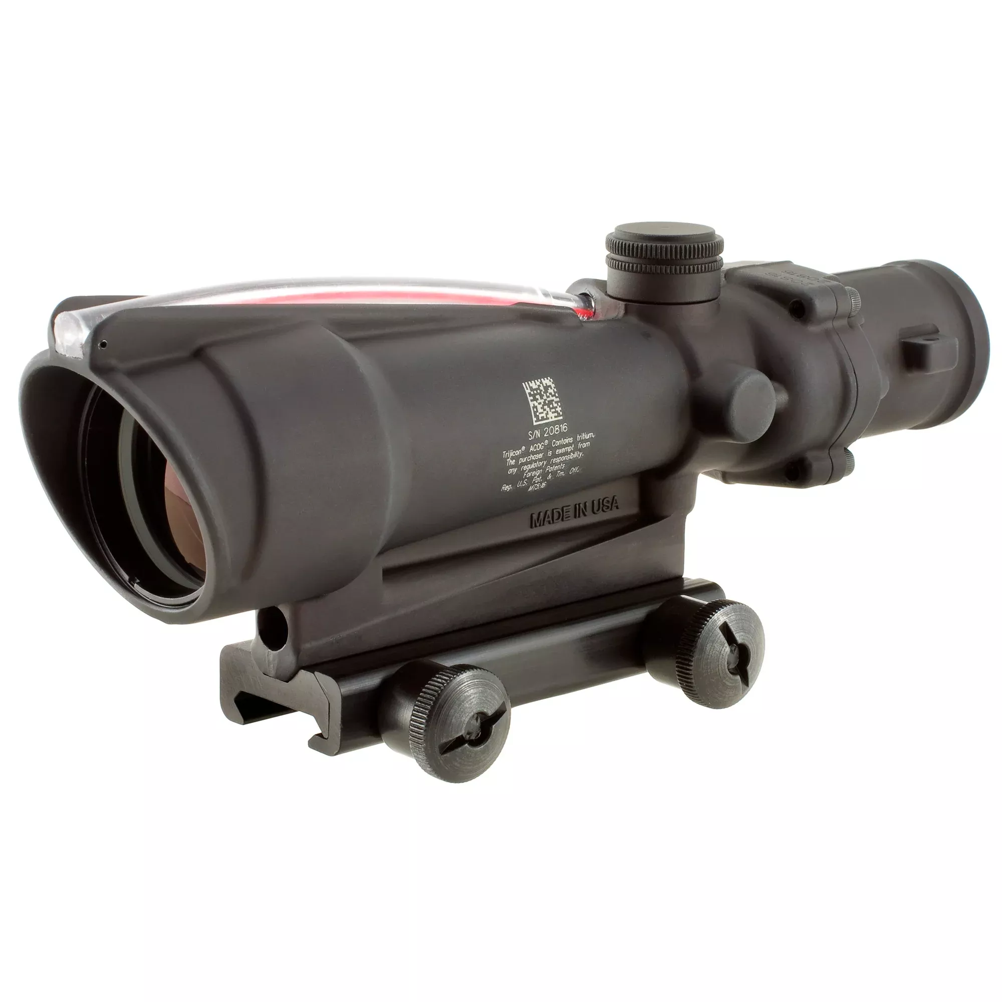 Trijicon Acog Rifle Scope, 3.5X 35, Red Crosshair .223 Reticle, Dual Illuminated, With TA51 Mount, Matte
