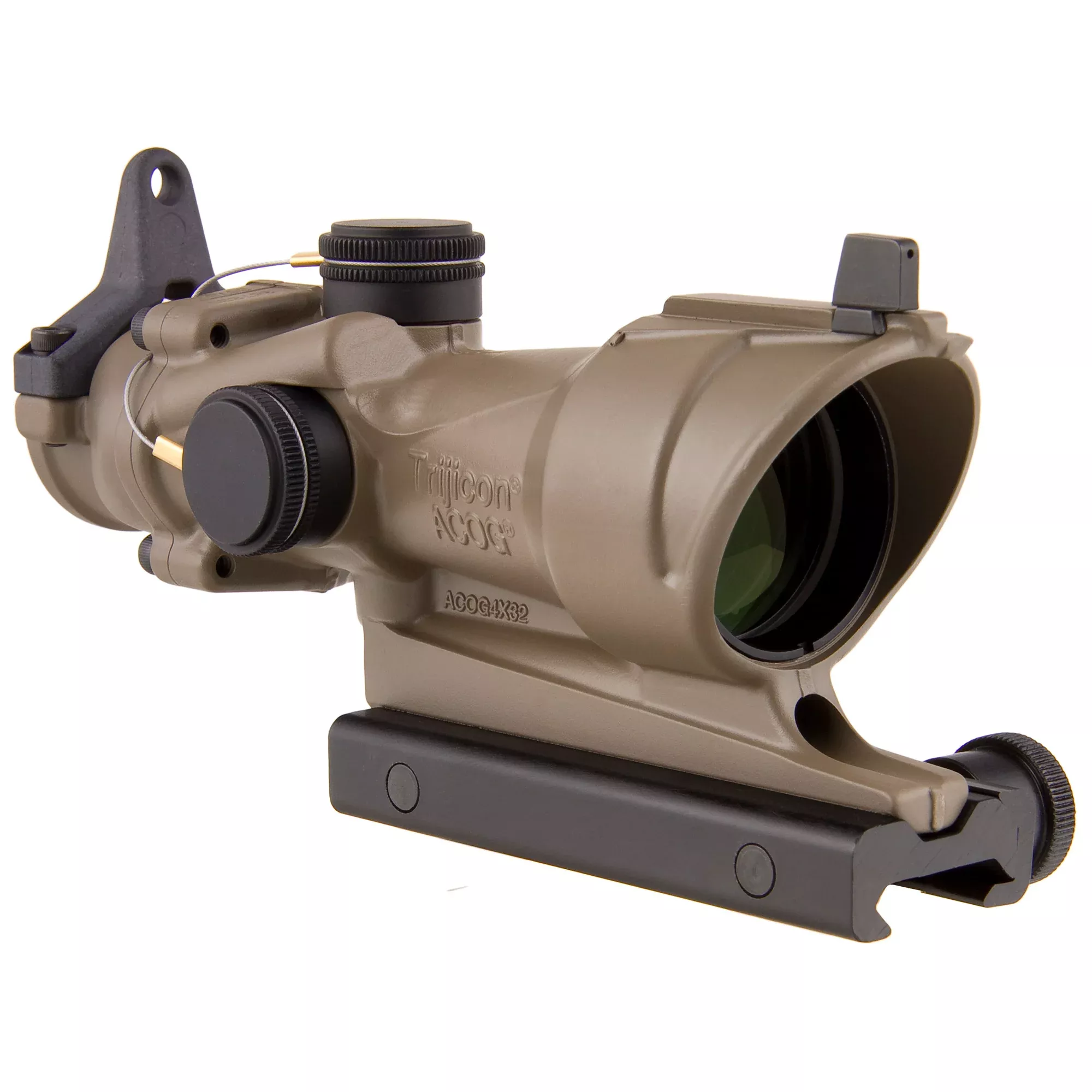 Trijicon Acog Rifle Scope, 4X 32, Amber Crosshair .223 Reticle, Center Illuminated, With Buis & TA51 Mount-Ck-Flat
