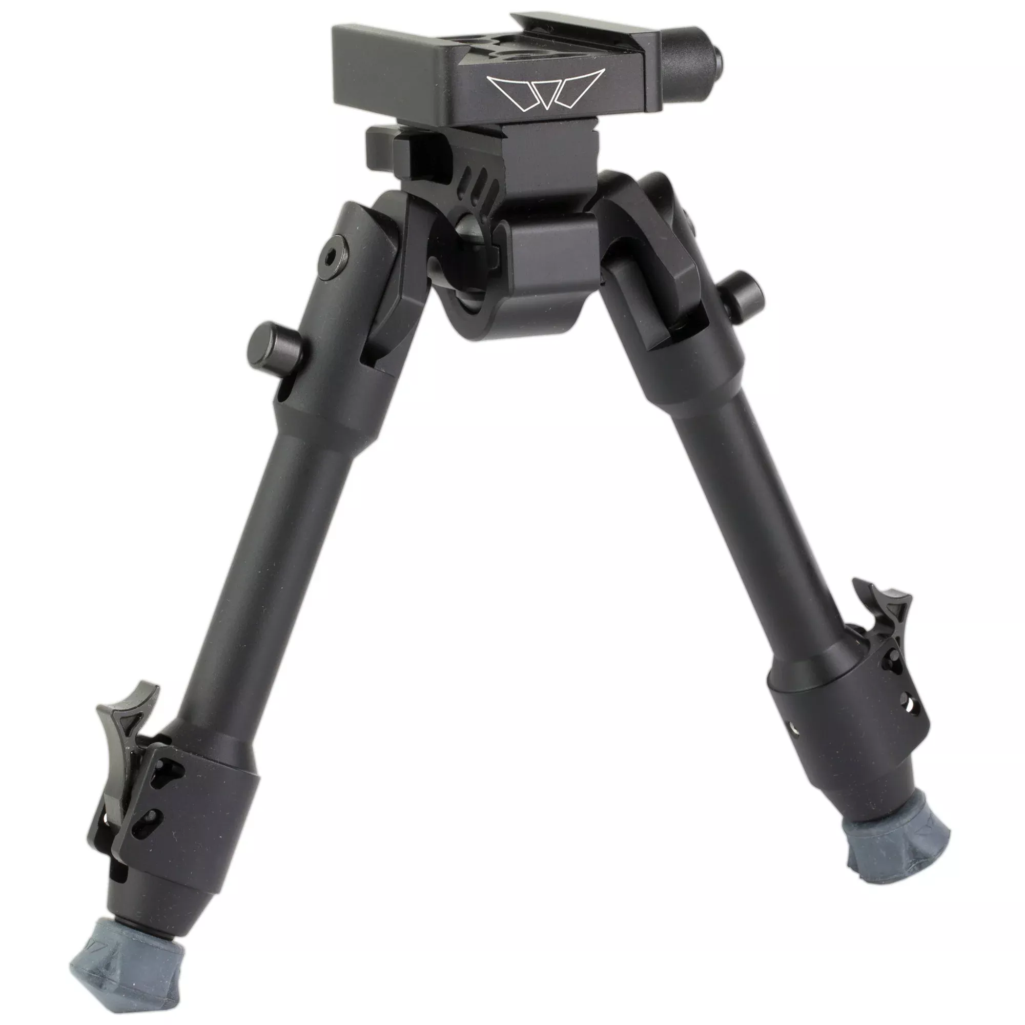 Warne Skyline Precision Bipod with Picatinny Rail Mount - Adjustable Height and Panning in Black
